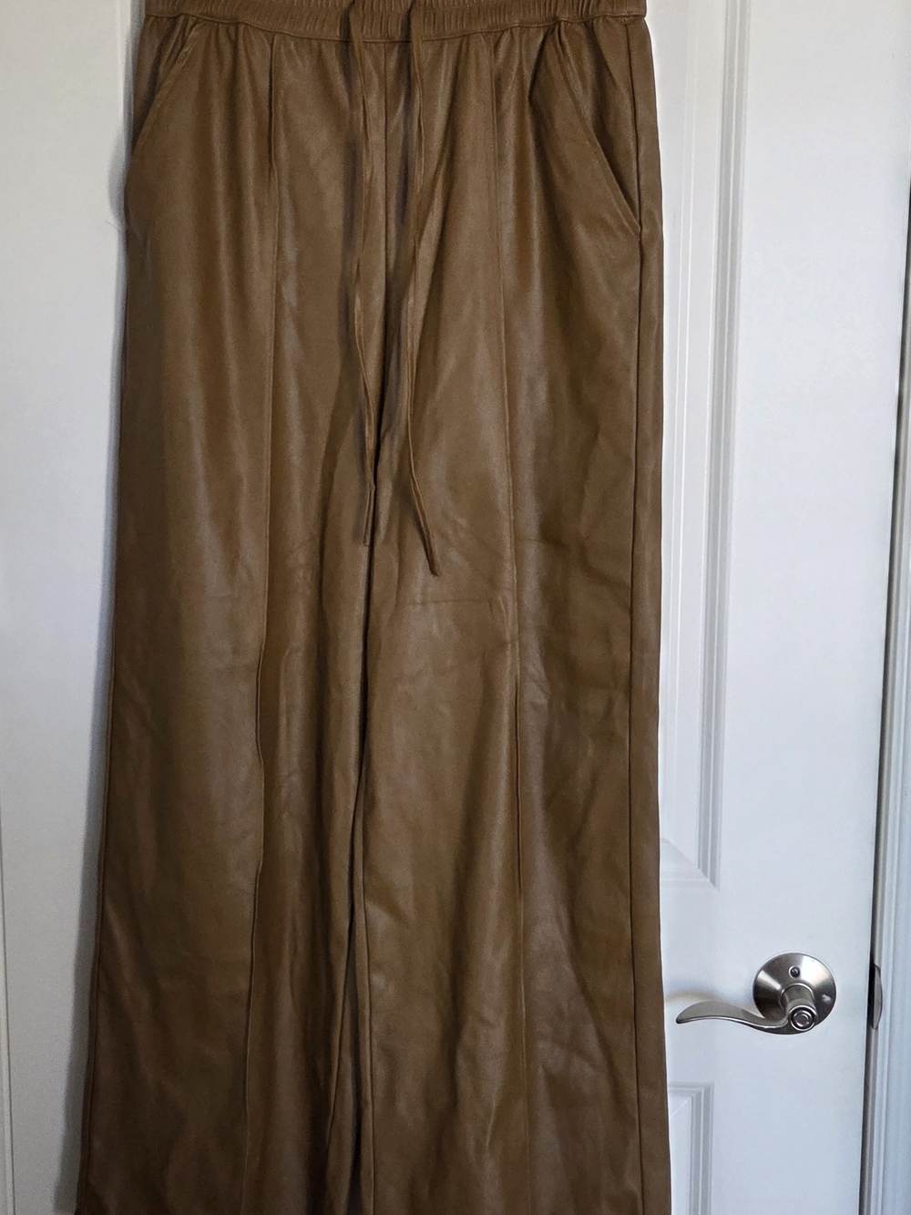 Who What Wear Faux Leather Pants - Camel